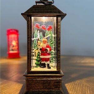 Christmas LED Santa Lantern | Mini Holiday Decor Night Light